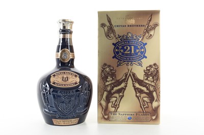 Lot 94 - CHIVAS ROYAL SALUTE 21 YEAR OLD SAPPHIRE DECANTER