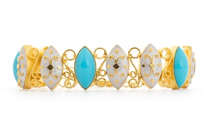 Lot 580 - TURQUOISE BRACELET