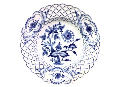 Lot 355 - TWO MEISSEN BLUE AND WHITE PLATES