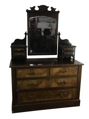 Lot 230 - VICTORIAN WALNUT DRESSING CHEST