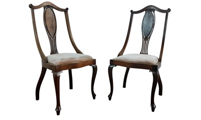 Lot 460 - SET OF FOUR EDWARDIAN MAHOGANY CHAIRS