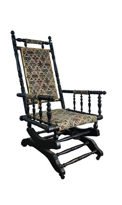 Lot 461 - VICTORIAN ROCKING CHAIR