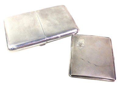 Lot 427 - GEORGE VI SILVER CIGARETTE CASE