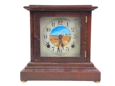 Lot 134 - MAHOGANY MANTEL CLOCK