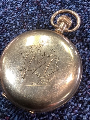 Lot 1703 - WILLIE MARTIN OF CLYDE F.C., SCOTTISH CUP SOUVENIR GOLD PLATED HUNTER POCKET WATCH