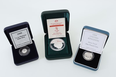Lot 147 - COLLECTION OF SILVER AND PLATINUM PROOF COINS, 