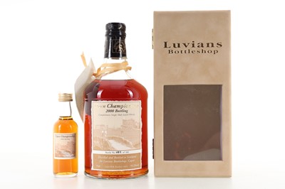 Lot 179 - SPRINGBANK 1993 SIGNATORY FOR LUVIANS - OPEN CHAMPIONSHIP 2000 WITH MATCHING MINIATURE