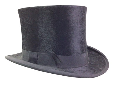 Lot 490 - BLACK SILK TOP HAT