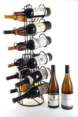 Lot 232 - 14 ASSORTED WINES WITH WINE RACK