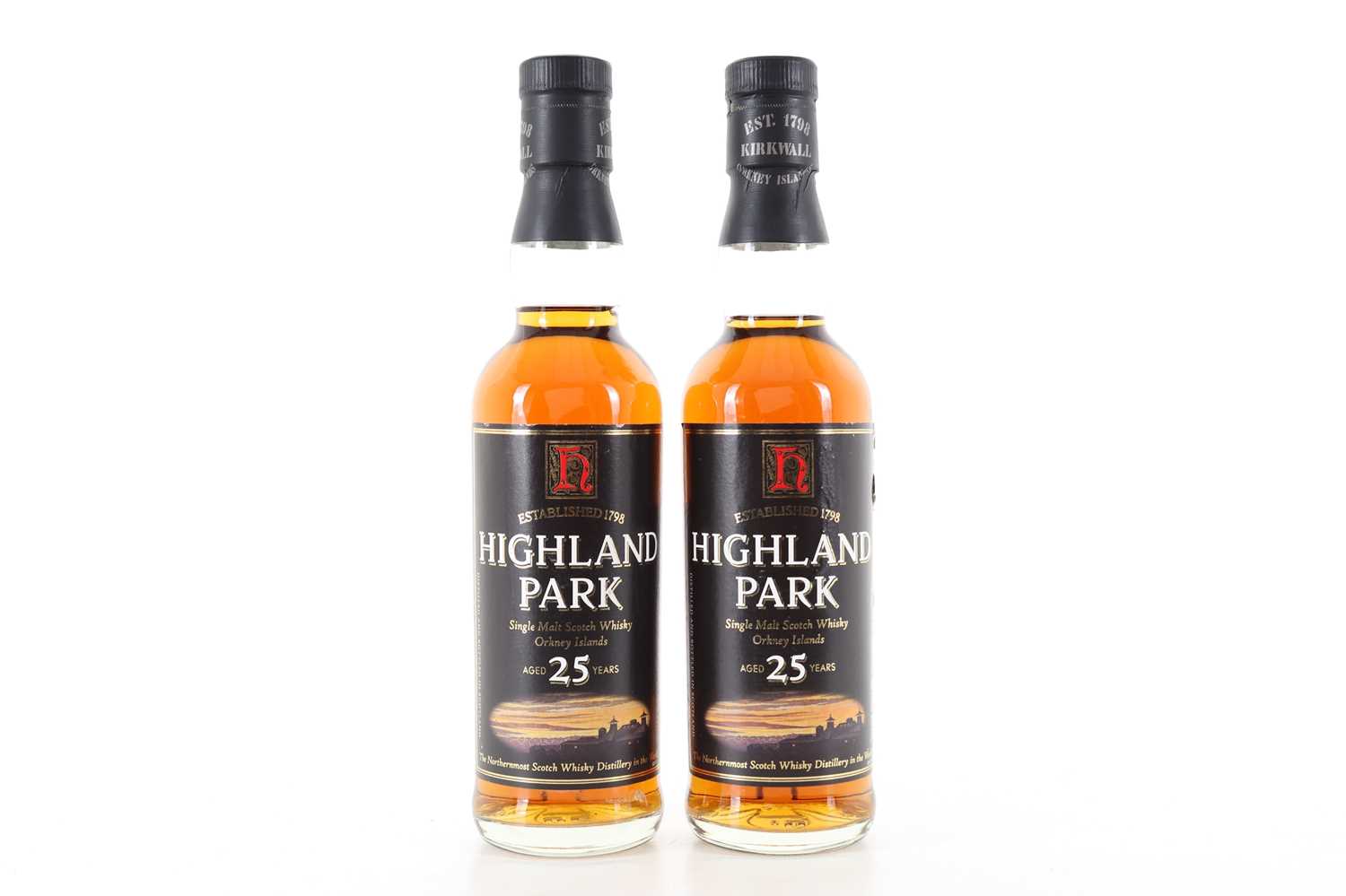 Lot 236 - 2 HALF BOTTLES OF HIGHLAND PARK 25 YEAR OLD