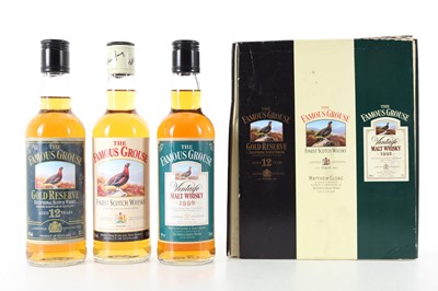 Lot 238 - FAMOUS GROUSE, 12 YEAR OLD GOLD RESERVE AND 1992 VINTAGE SET (3 X 33.3CL)