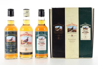 Lot 240 - FAMOUS GROUSE, 12 YEAR OLD GOLD RESERVE AND 1992 VINTAGE SET (3 X 33.3CL)