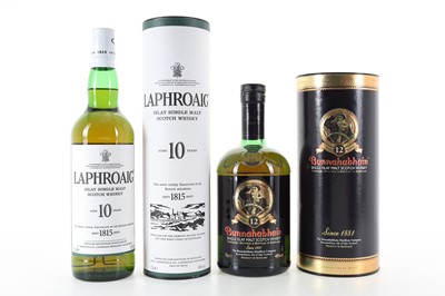 Lot 241 - LAPHROAIG 10 YEAR OLD AND BUNNAHABHAIN 12 YEAR OLD