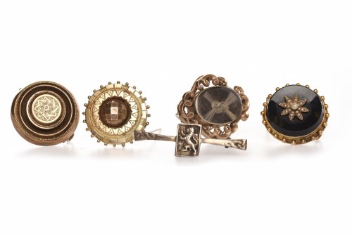 Lot 104 - GROUP OF VICTORIAN BROOCHES comprising two...