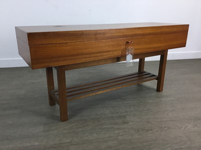 Lot 585 - TEAK STORAGE CHEST