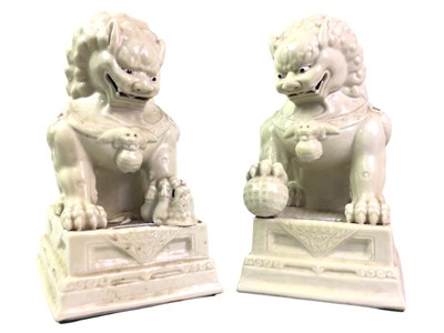 Lot 583 - PAIR OF CHINESE BUDDHISTIC LIONS