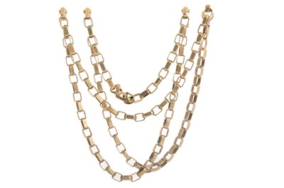 Lot 640 - NINE CARAT GOLD CHAIN