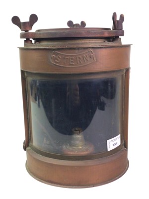 Lot 688 - COPPER SHIPS LANTERN