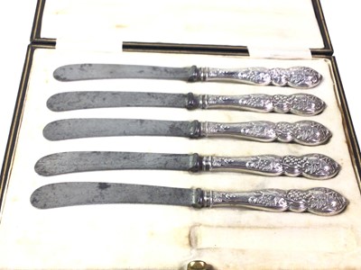 Lot 695 - GROUP OF SILVER HANDLED CUTLERY SETS