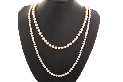 Lot 704 - TWO CULTURED PEARL NECKLACES