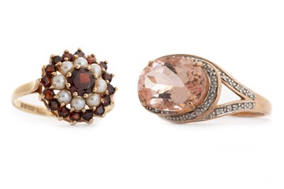 Lot 692 - MORGANITE AND DIAMOND RING