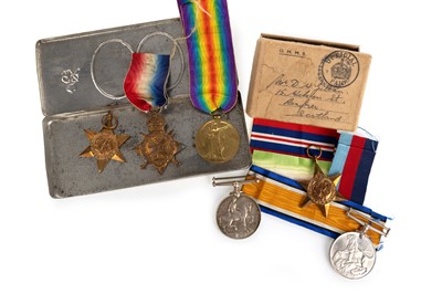 Lot WWI AND II FAMILY GROUP OF MEDALS