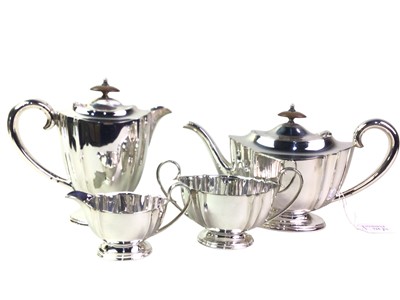 Lot 715 - SILVER PLATED FOUR PIECE TEA AND COFFEE SERVICE