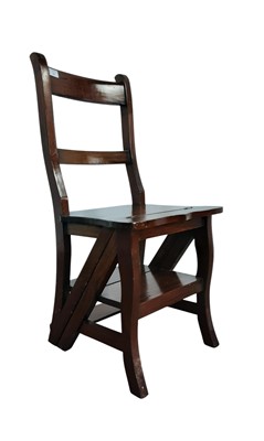 Lot 762 - MAHOGANY LIBRARY CHAIR