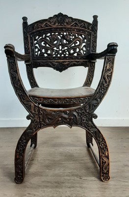 Lot 1223 - PAIR OF ANGLO-CHINESE ELBOW CHAIRS