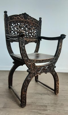 Lot 1223 - PAIR OF ANGLO-CHINESE ELBOW CHAIRS