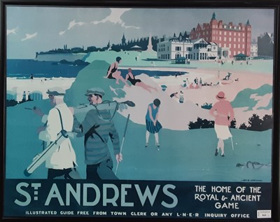 Lot 844 - ST ANDREWS GOLFING PRINT