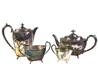 Lot 823 - FOUR PIECE SILVER PLATED TEA AND COFFEE SERVICE