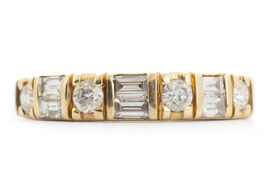 Lot 782 - DIAMOND HALF ETERNITY RING