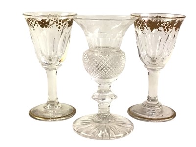 Lot 794 - THREE VINTAGE GLASSES