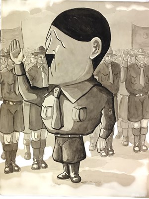 Lot 120a - CARICATURE OF ADOLF HITLER