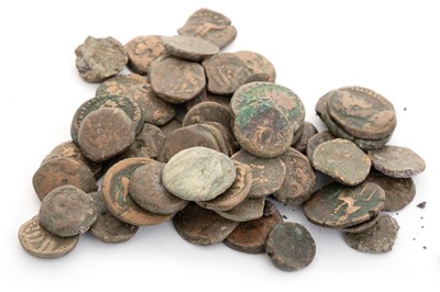 Lot 193 - LARGE GROUP OF ANCIENT ROMAN AND GREEK BRONZE COINS