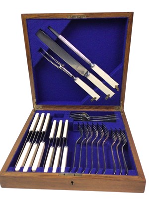 Lot 30 - SILVER PLATED CANTEEN OF CUTLERY