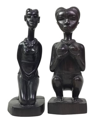 Lot 33 - TWO AFRICAN TRIBAL STYLE FIGURES