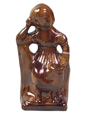 Lot 34 - TREACLE STONEWARE GLAZE FIGURE