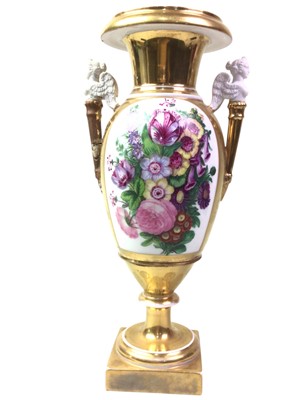 Lot 44 - TWIN HANDLED PORCELAIN VASE