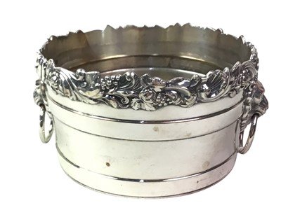 Lot 54 - SILVER PLATED WINE COASTER