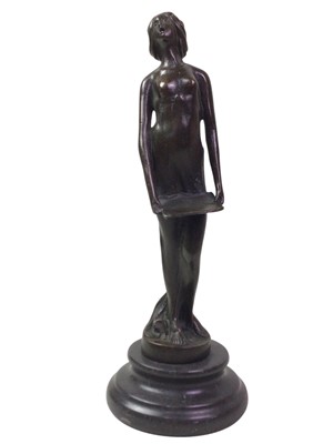 Lot 56 - BRONZE FEMALE FIGURE