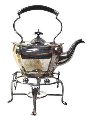 Lot 59 - SILVER PLATED KETTLE