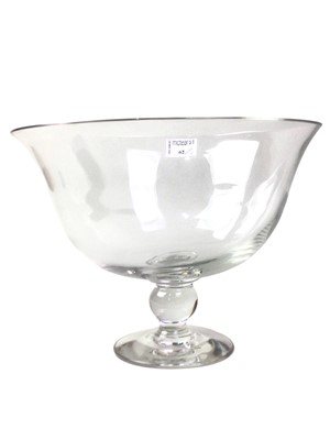 Lot 62 - LARGE FOOTED GLASS BOWL