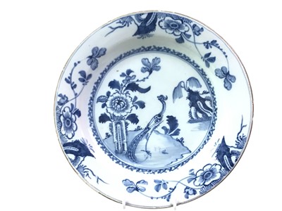 Lot 136 - DELFT BLUE AND WHITE PLATE