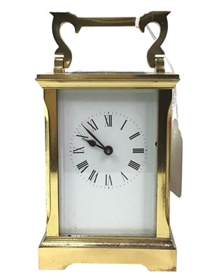 Lot 144 - TWO BRASS CARRIAGE CLOCKS