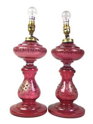 Lot 151 - PAIR OF TABLE LAMPS