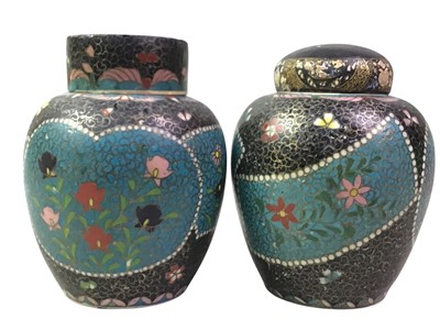 Lot 264 - PAIR OF CHINESE SIMULATED CLOISONNÉ GINGER JARS