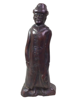 Lot 164 - CARVED WOODEN FIGURE