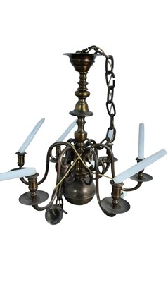 Lot 169 - BRASS CHANDELIER